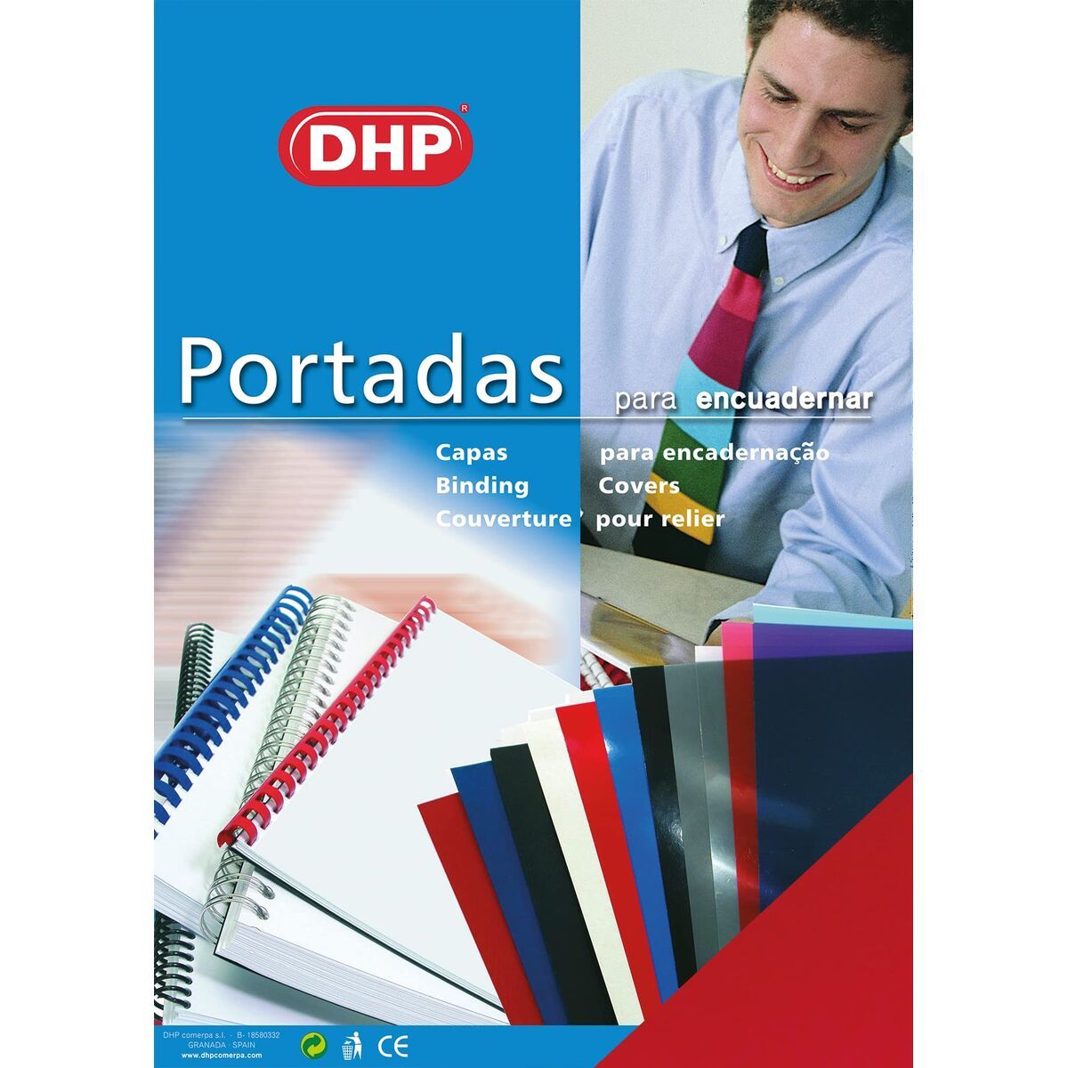 Portadas de encuadernación DHP Rojo A4 Polipropileno 100 Piezas
