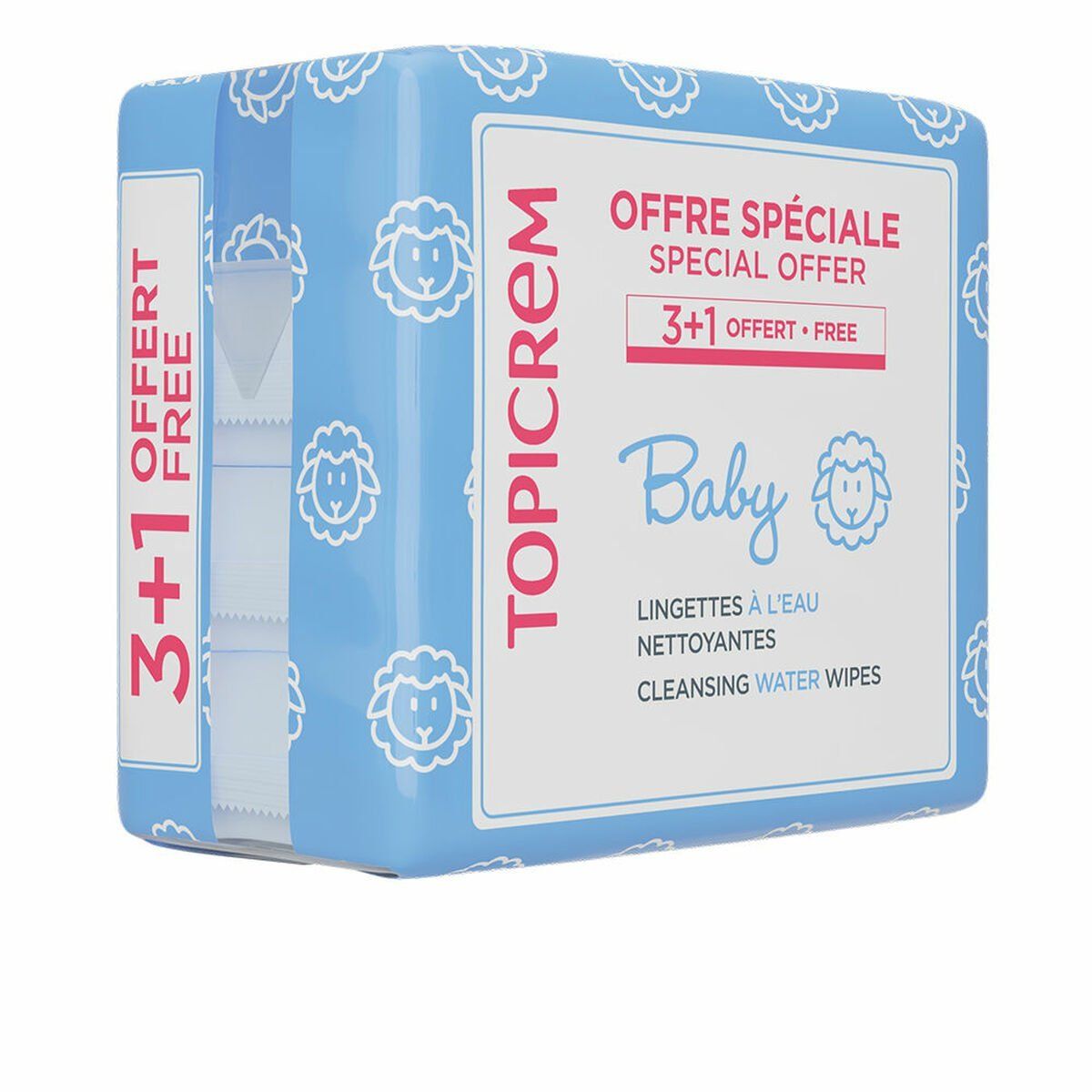 Toallitas Húmedas Topicrem BABY (pack de 4) (60 unidades)