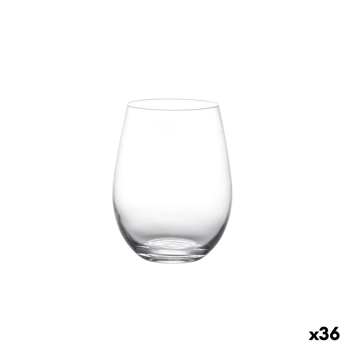 Vaso La Mediterránea Cares Transparente Vidrio 580 ml (36 Unidades)