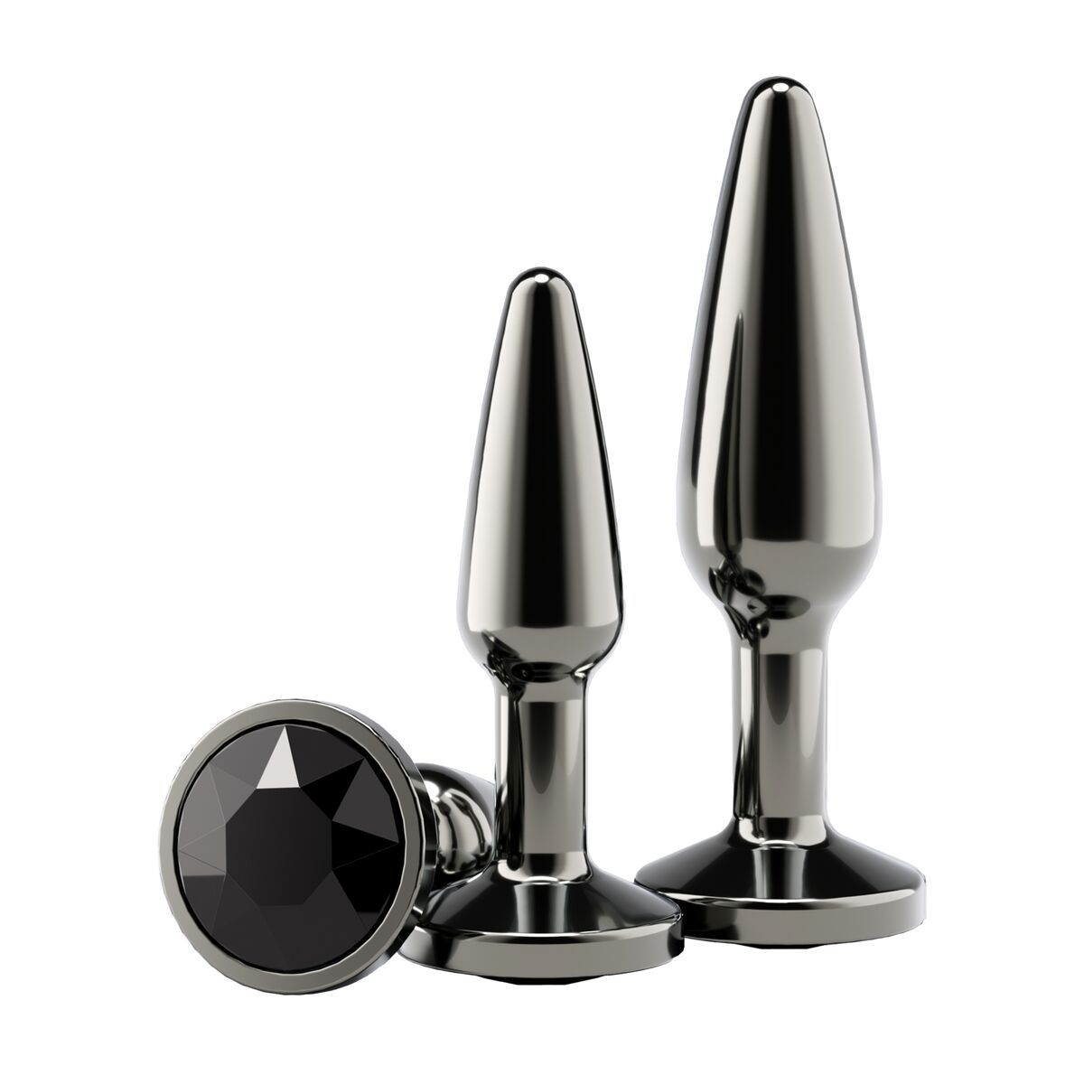 Plug Anal NS Novelties Rear Assets Negro 2 Piezas (8,3 cm) (6,9 cm)