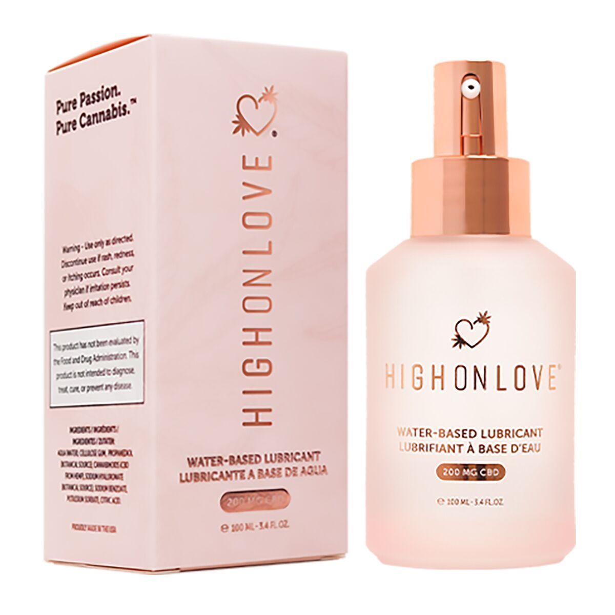 Lubricante High on Love 100 ml Sin aroma 1 Pieza