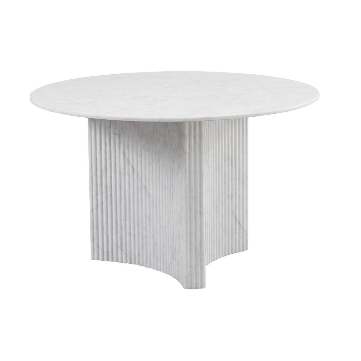 Mesa de Comedor Home ESPRIT Blanco Granito Madera MDF 120 x 120 x 75 cm