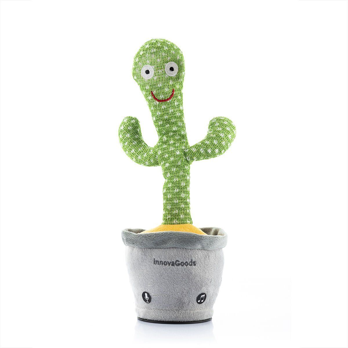 Cactus Bailarín y Parlanchín Recargable con Música y LED Multicolor Cacxi InnovaGoods Verde (Reacondicionado A)