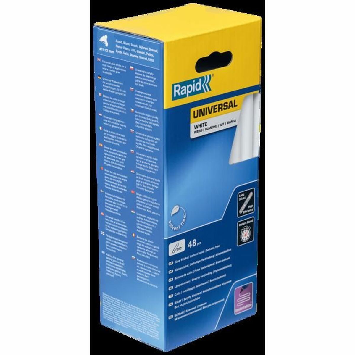 Barras de cola termofusible Rapid Rapid Blanco Ø 12 mm 48 Piezas
