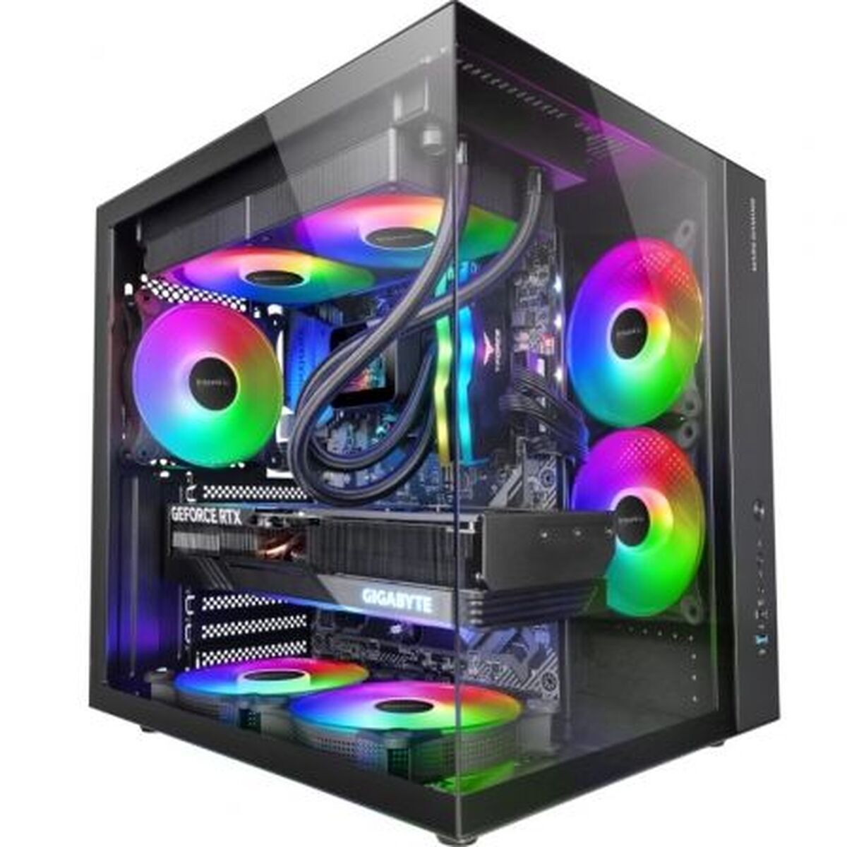 Caja Semitorre ATX Mars Gaming MCVONE Negro