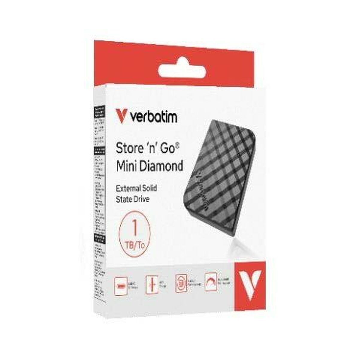 Disco Duro Externo Verbatim Negro 1 TB SSD