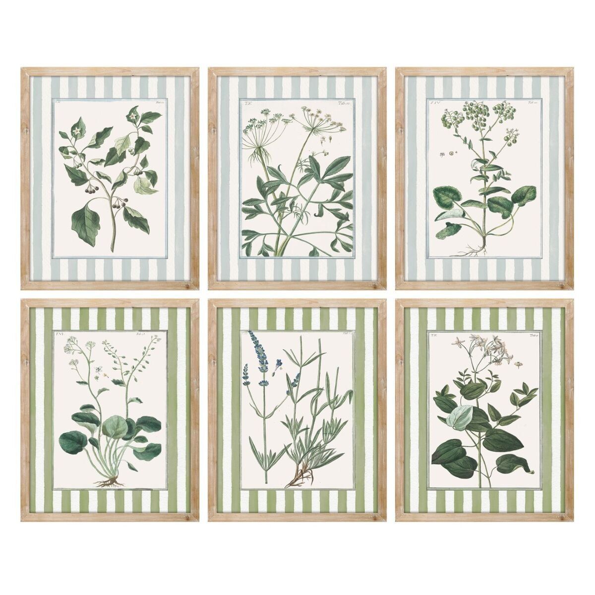 Cuadro Home ESPRIT Cristal Abeto 30 x 2,5 x 40 cm (6 Unidades)