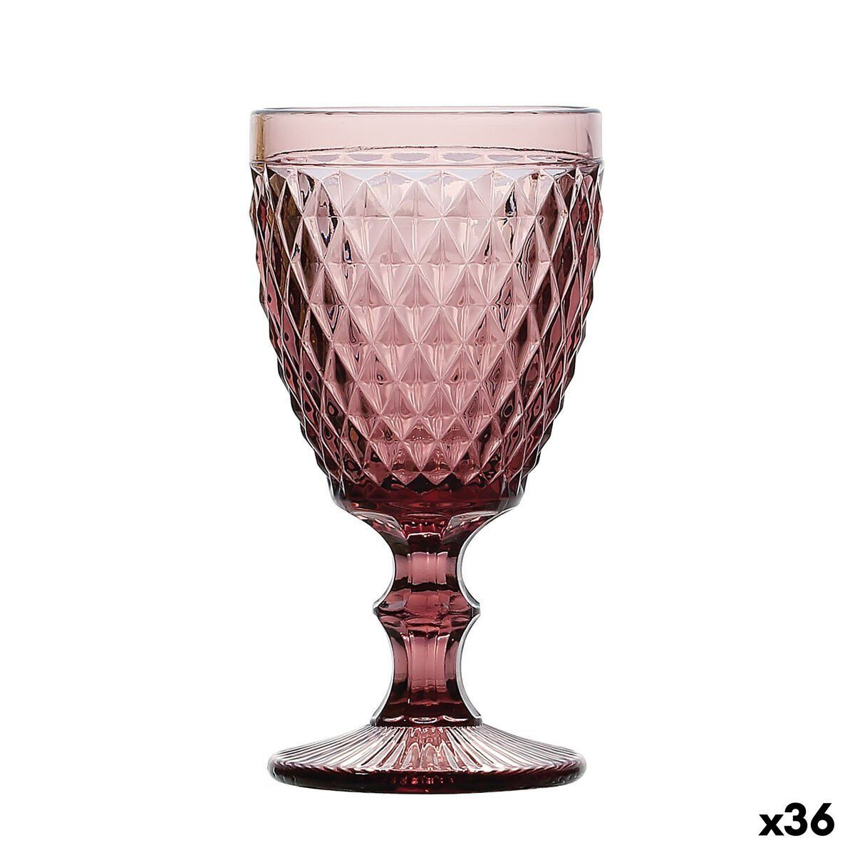 Copa La Mediterránea Sidari Morado Vidrio 350 ml (36 Unidades)