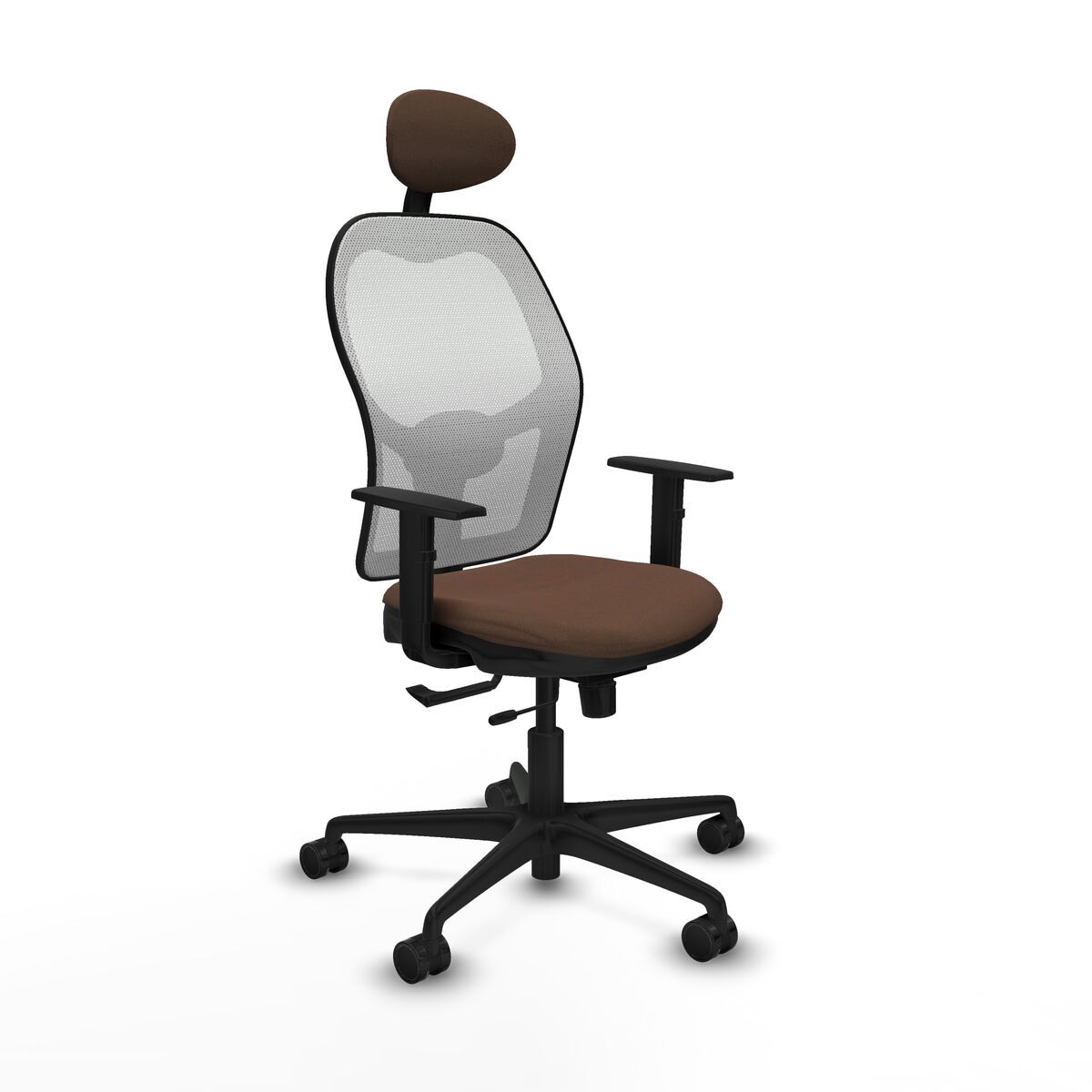 Silla de Oficina con Cabecero Jorquera Piqueras y Crespo 1D036N1 Marrón oscuro