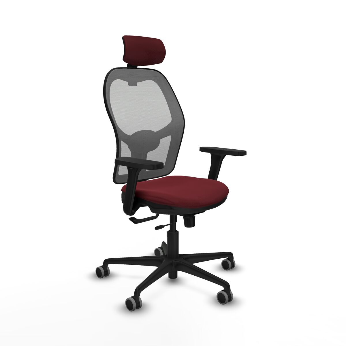 Silla de Oficina con Cabecero Jorquera Piqueras y Crespo 3D036G2 Granate