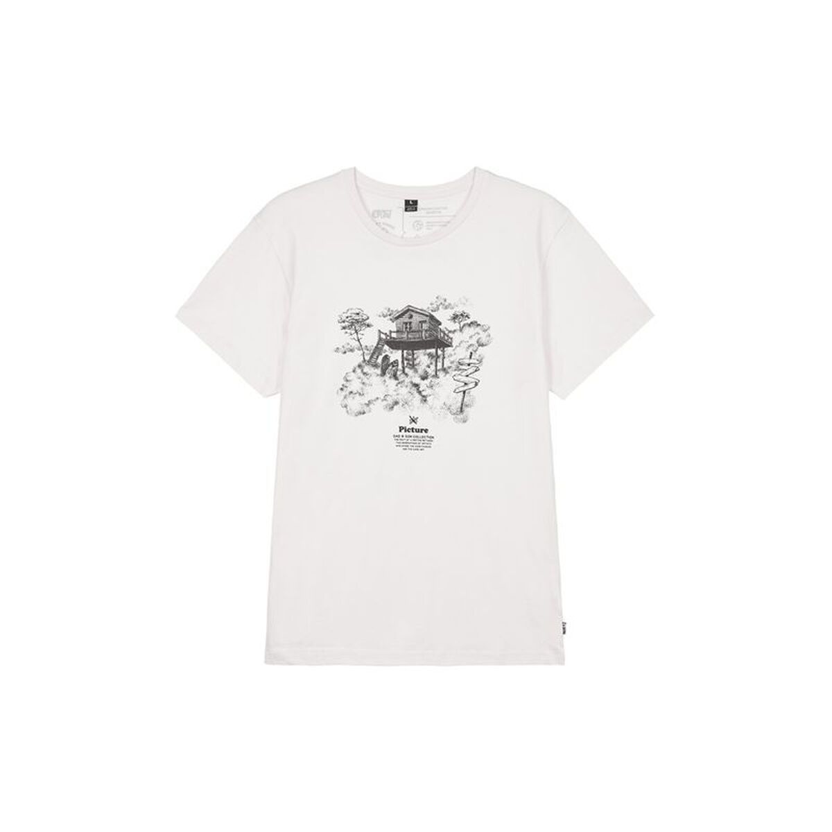 Camiseta de Manga Corta Hombre Picture MTS1056.A Blanco S