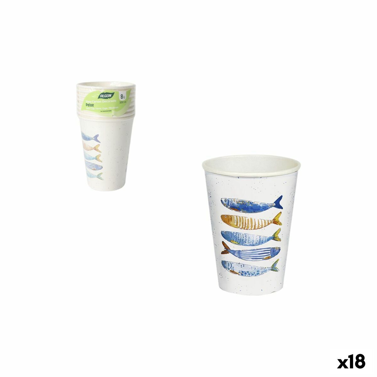 Set de Vasos Inde 330 ml 8 Piezas (18 Unidades)