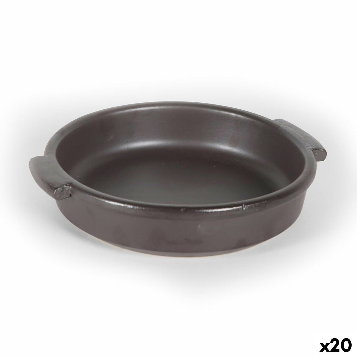 Cazuela Anaflor Barro Anaflor Negro Cerámica Ø 15 cm (20 Unidades)