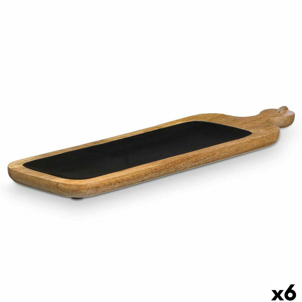Bandeja de Aperitivos Gift Decor Negro 50,7 x 3 x 14 cm (6 Unidades)
