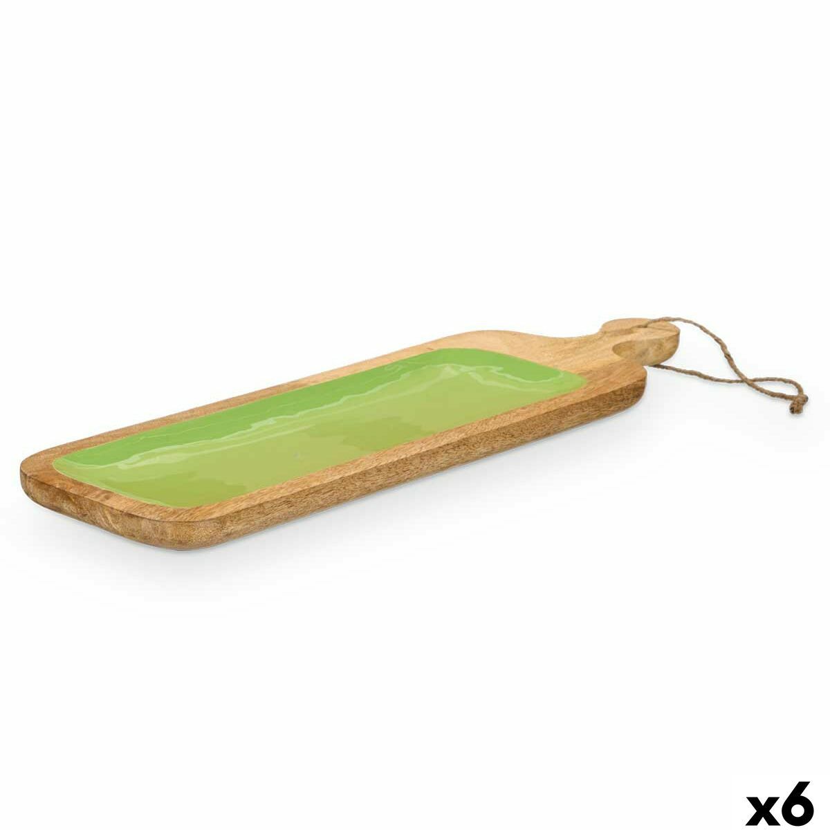 Bandeja de Aperitivos Gift Decor Verde 50,7 x 3 x 14 cm (6 Unidades)