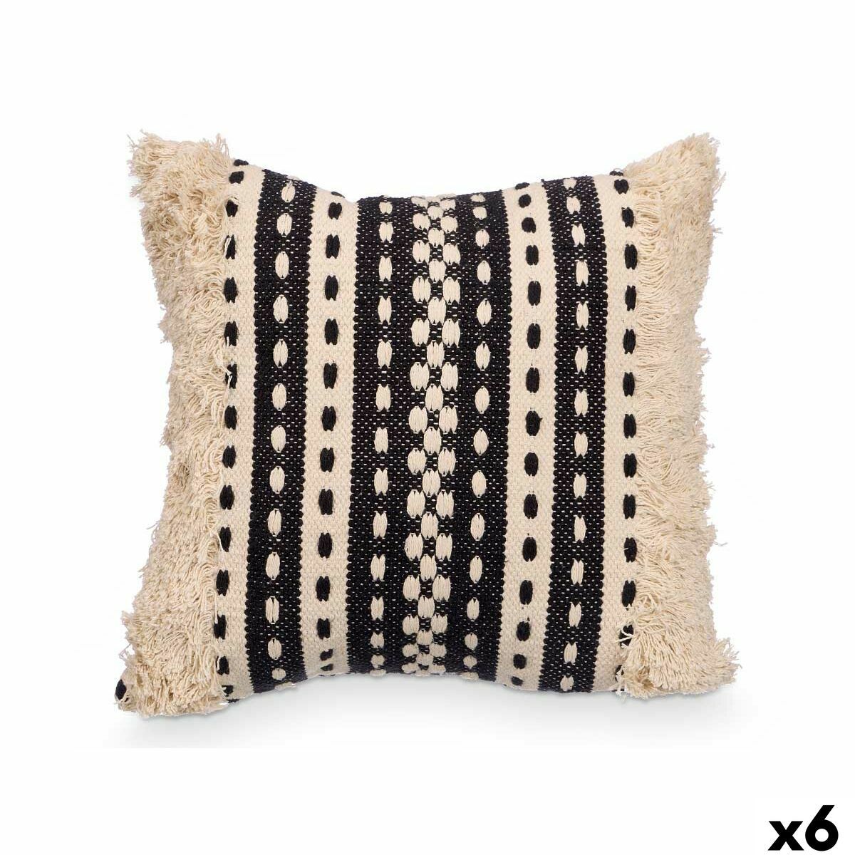 Cojín Gift Decor Negro Beige 45 x 15 x 45 cm (6 Unidades)