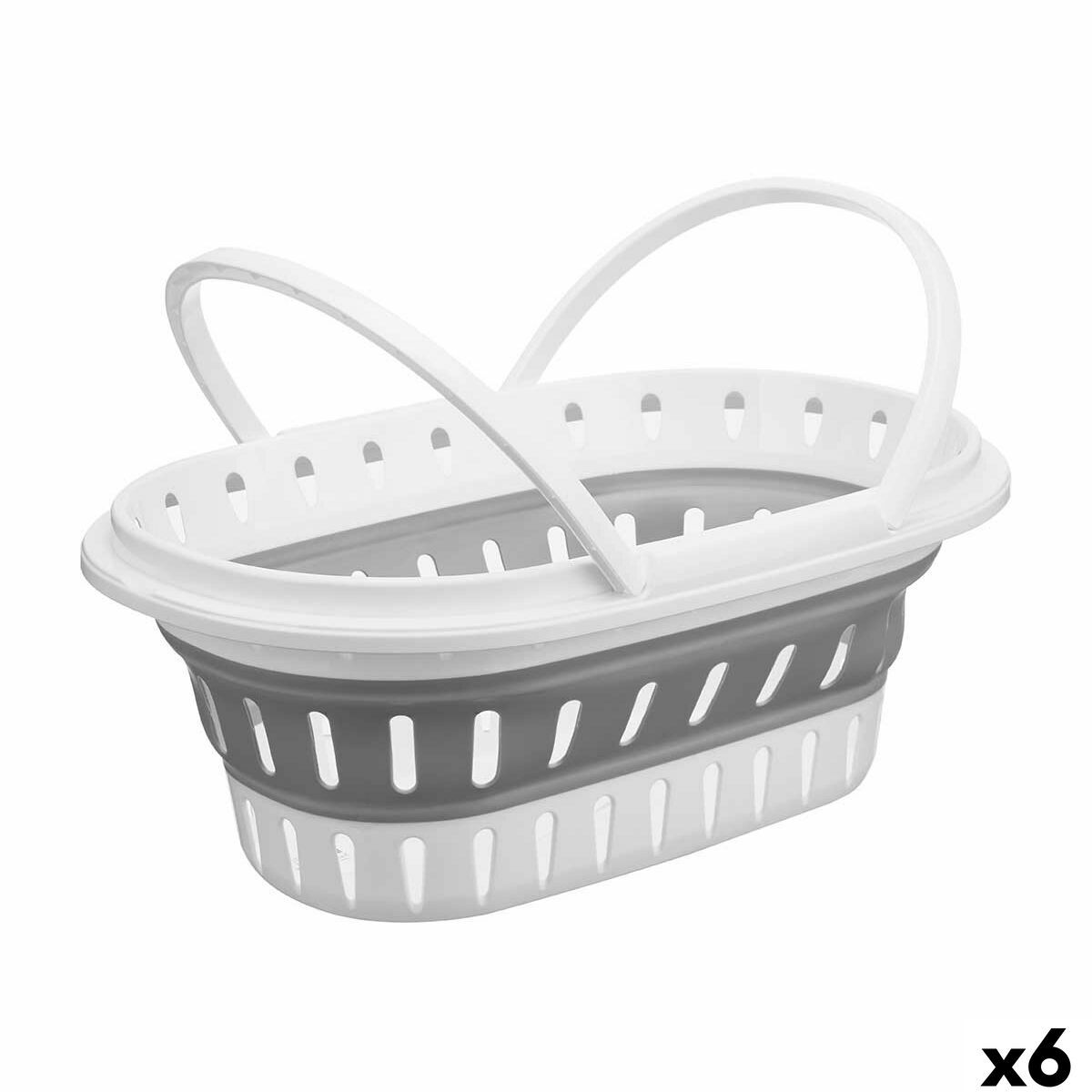 Cesta Plegable para la Ropa Polipropileno TPR 58 x 23 x 38 cm Plegable (6 Unidades)