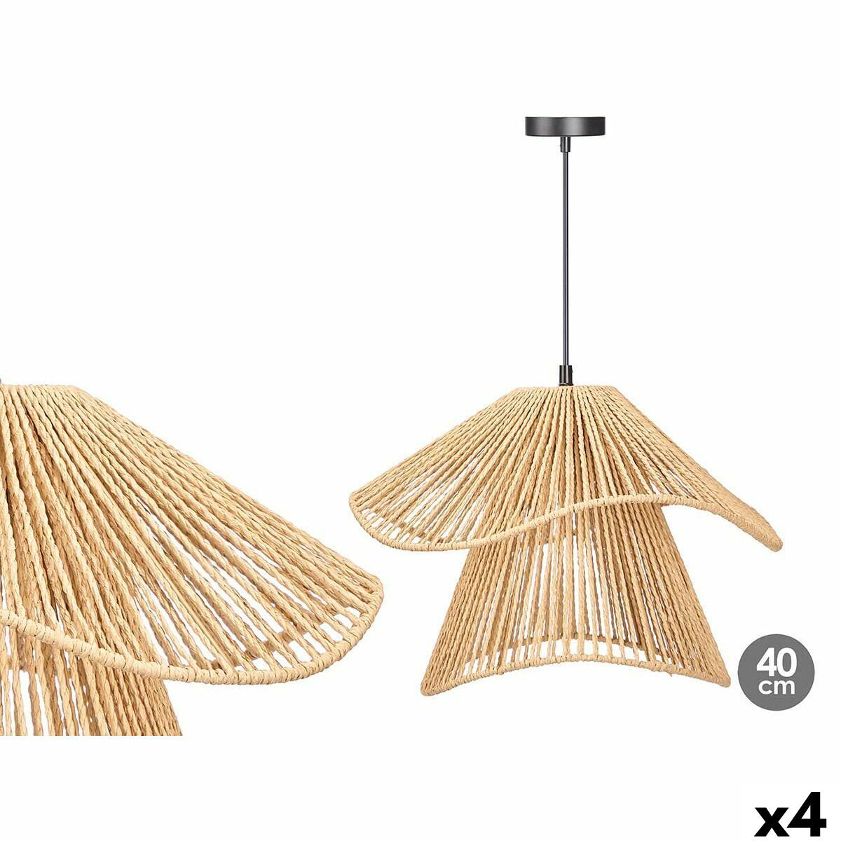 Lámpara de Techo Gift Decor Negro Natural Metal Papel 40 W 41 x 30 x 41 cm (4 Unidades)