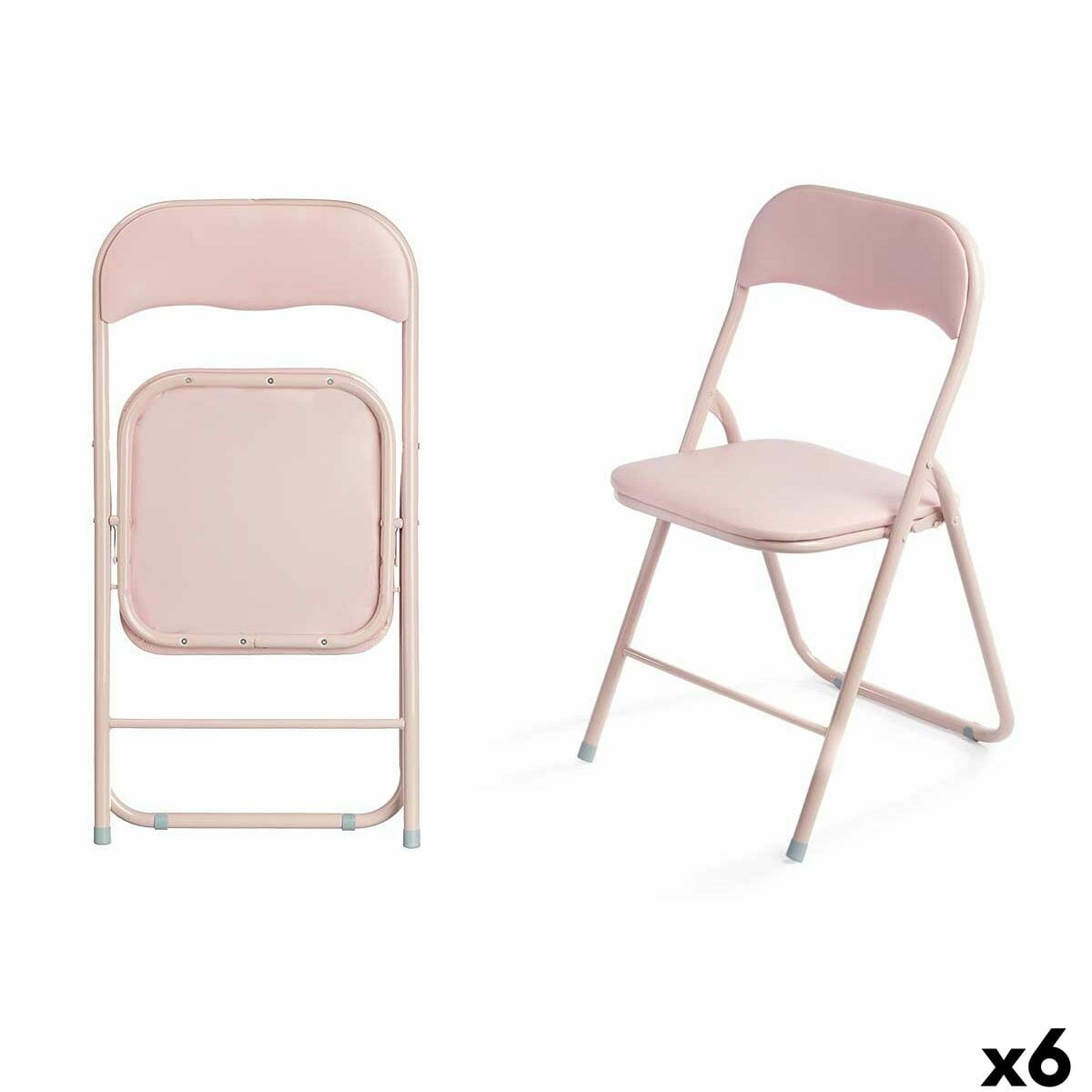 Silla Plegable Gift Decor Rosa 43 x 46 x 78 cm 88 x 6 x 45 cm (6 Unidades)