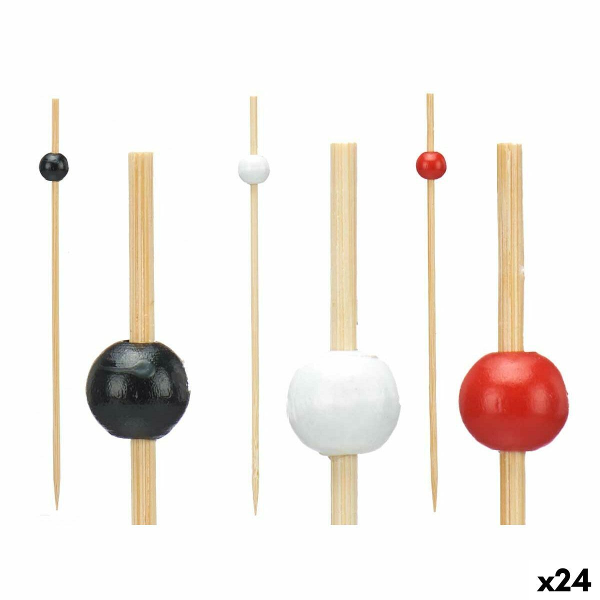 Set de Pinchos para Barbacoa Kinvara Bambú (24 Unidades)