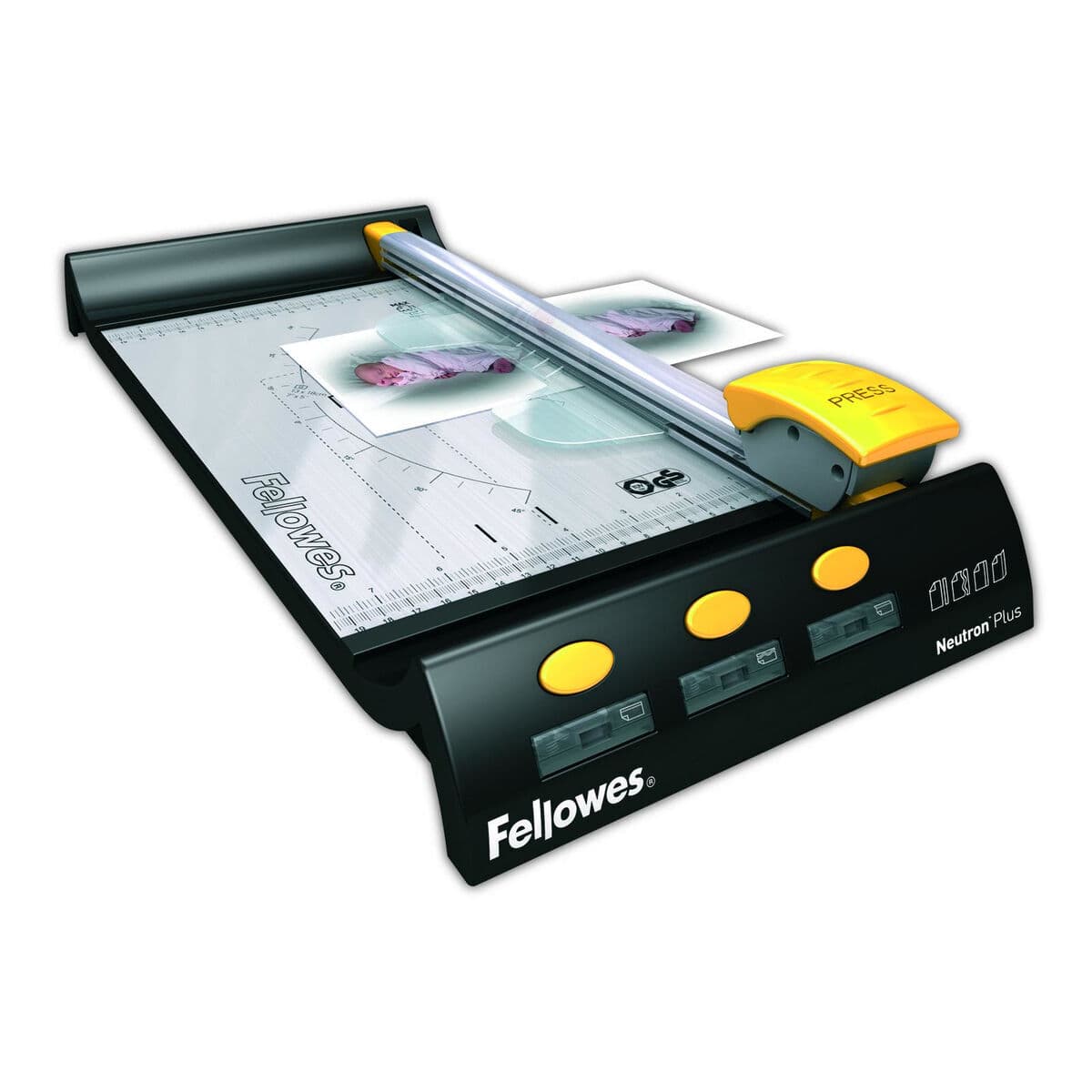 Cizalla de Rodillo Fellowes Neutron Plus Negro Gris A4