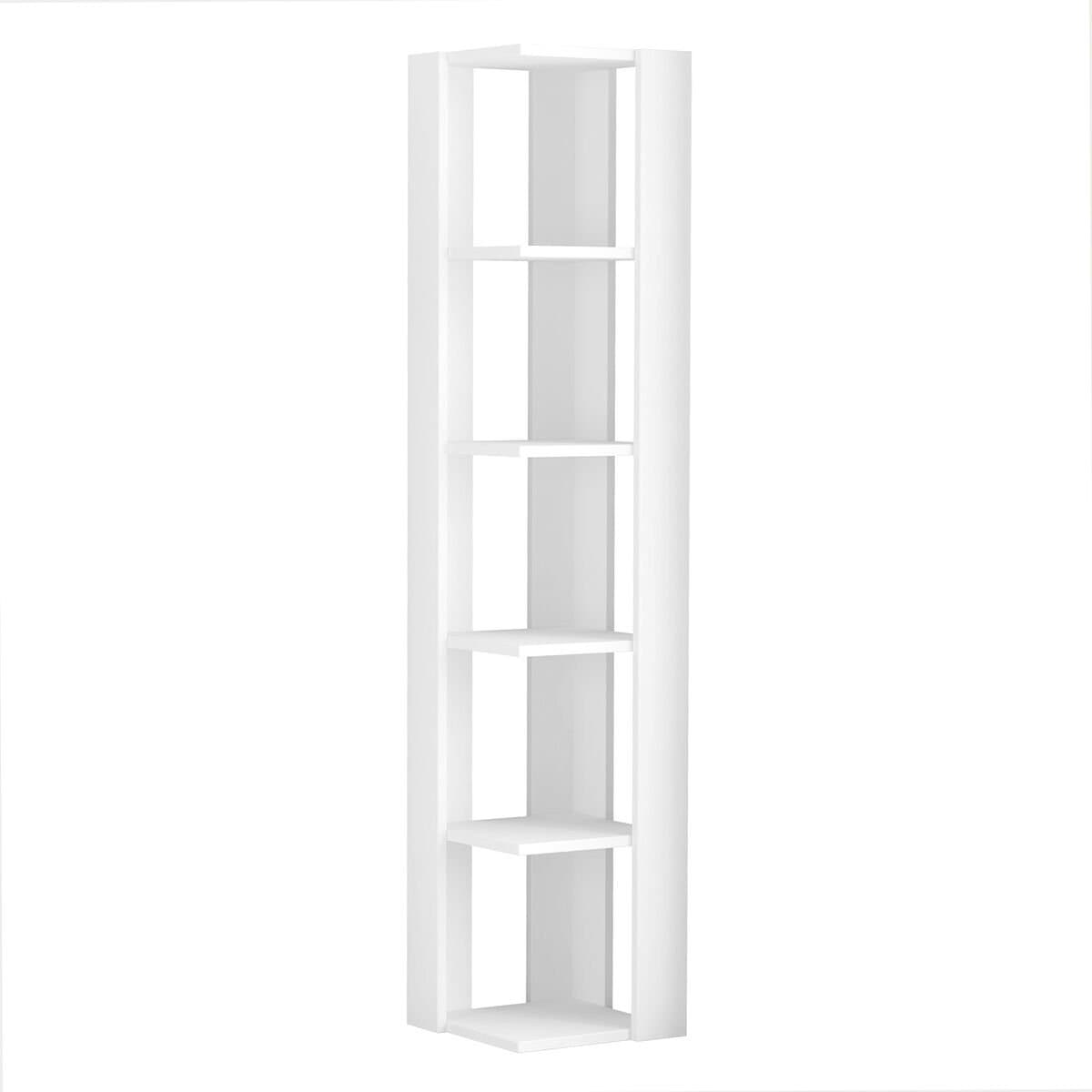 Estantería de Esquina Alexandra House Living Blanco Madera MDP 33 x 161 x 33 cm 5 Estantes