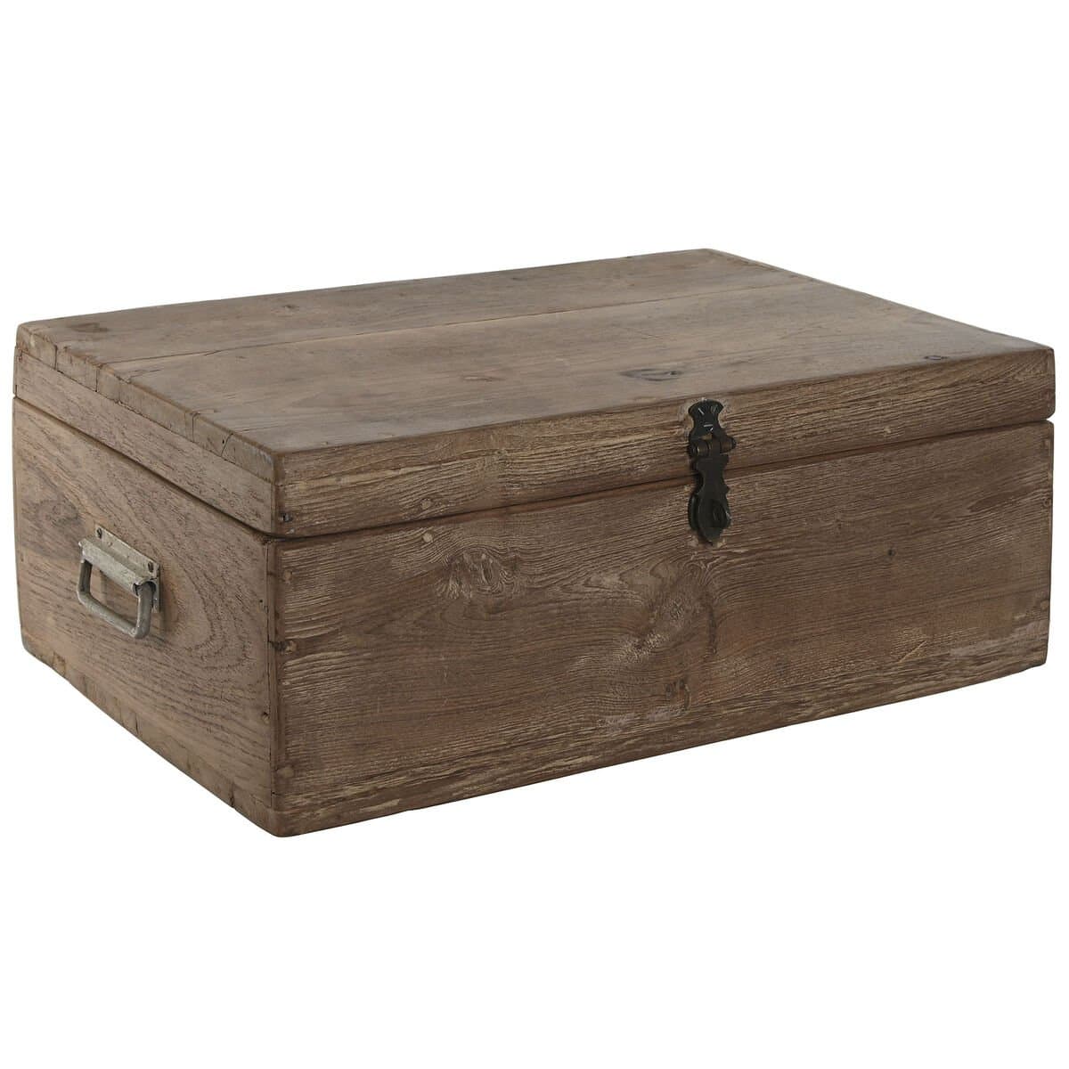 Arcón Home ESPRIT Marrón Negro Natural Madera 46 x 31 x 31 cm