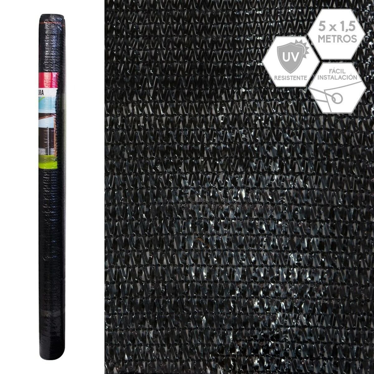 Malla de Ocultación Mallas Negro 1 x 500 x 150 cm 90 %